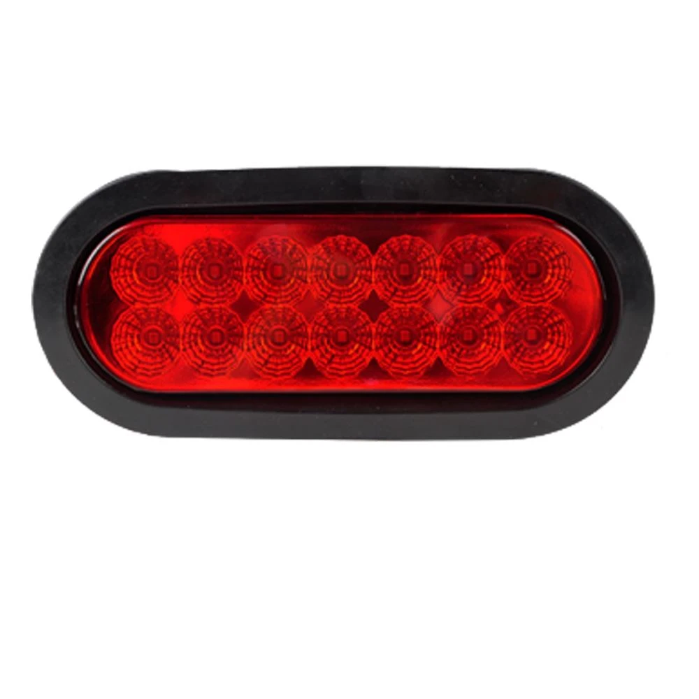 Κόκκινο φως φορτηγού ABS 14Leds Convex Lens